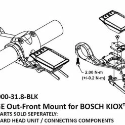 K-Edge E-Bike Mount Mount Pour Guidon Bosch KIOX Out-Front -Vélo Èlectrique Soldes 20112152 Bosch KIOX Out Front E Bike Mount Lenkerhalterung 5