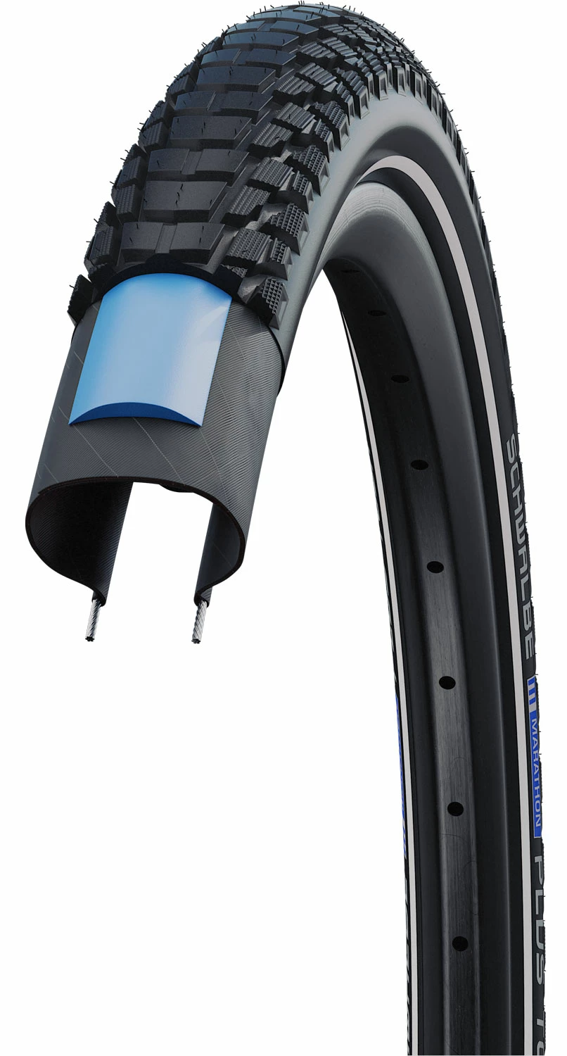 Schwalbe Marathon Plus Tour Performance 28" Addix SG E-50 Reflex Pneu à Fil 5 Schwalbe Marathon Plus Tour Performance 28" Addix SG E-50 Reflex Pneu à Fil – Image 3